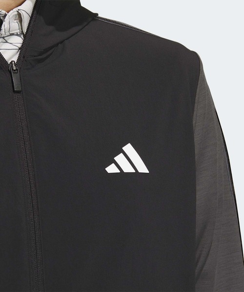 adidas コート ジャケット ファブリックミックスストレッチ