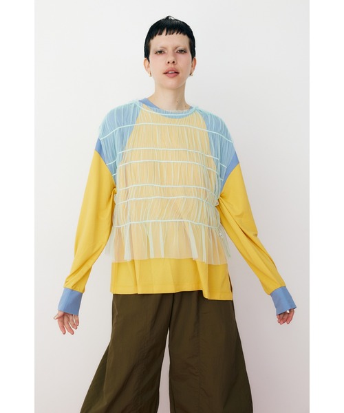 ベスト ジレ Tulle tops　チュールトップス レディース