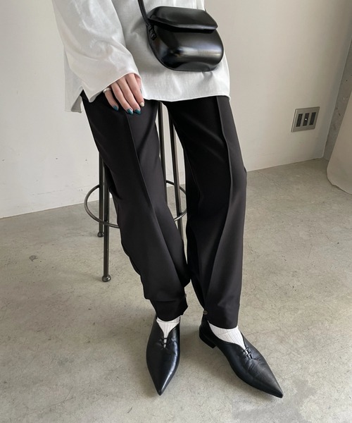 バックギャザーフラットシューズ JISTORY JISTORY パンプス JISTORY/ジストリー/POINTED TOE FLAT SHOES