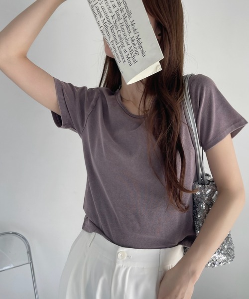 Ada. tシャツ ヴィンテージライク クロップド丈 Tシャツ