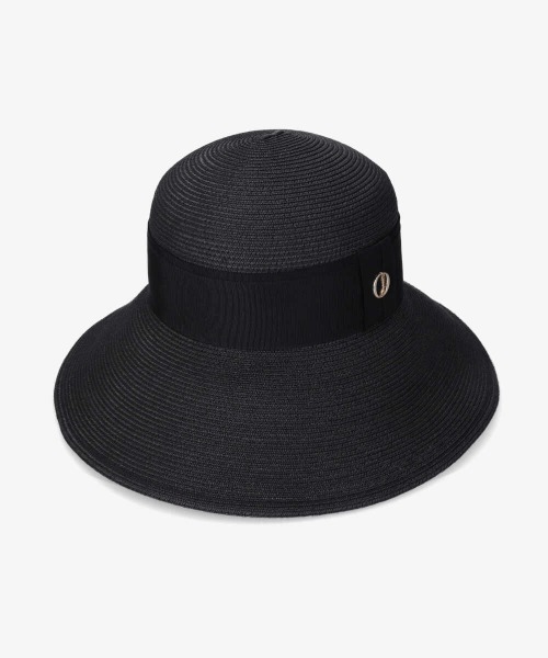 Chapeau d'O ブラック麦わら帽子 Chapeau d' O 麦わら帽子 黒