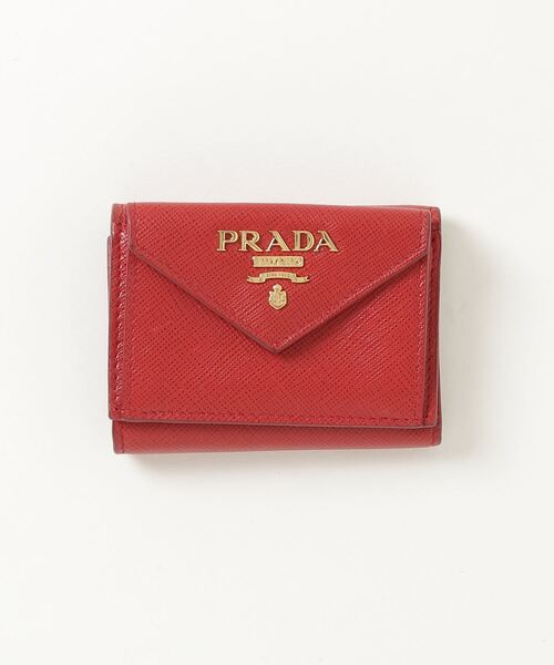 未使用級✨プラダ 二つ折り財布 サフィアーノレザー ラウンド