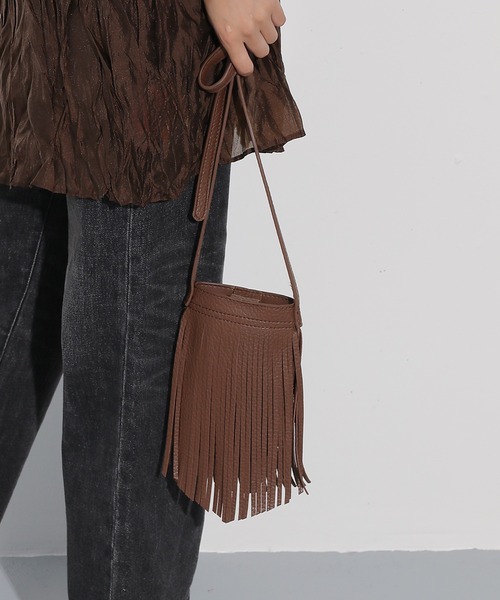 ショルダーバッグ バッグ ロングフリンジ ショルダー ミニバッグ