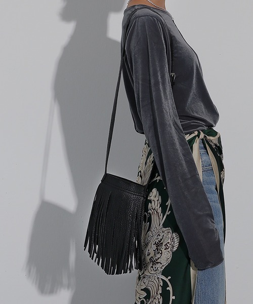 ショルダーバッグ バッグ ロングフリンジ ショルダー ミニバッグ