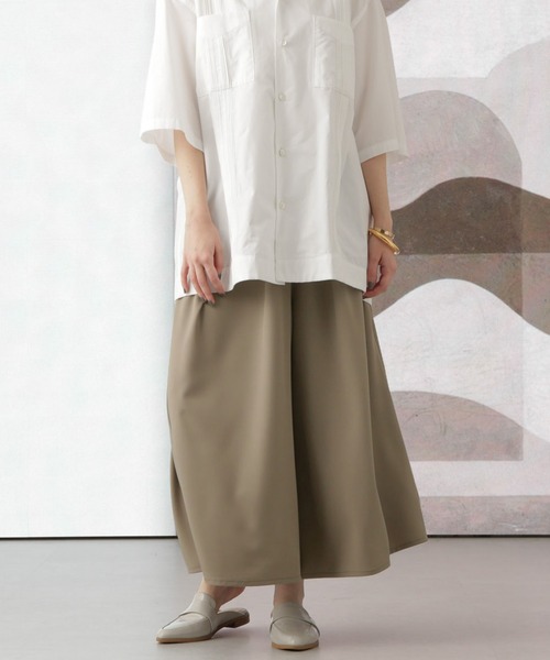 Apo（s）ture パンツ KATY-003/ツイルストレッチギャザーキュロット