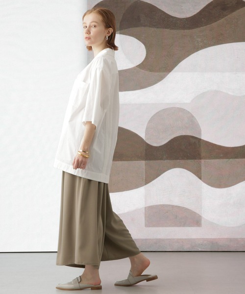 Apo（s）ture パンツ KATY-003/ツイルストレッチギャザーキュロット