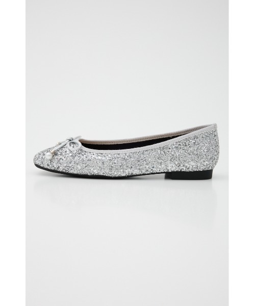 STACCATO パール装飾 フラットシューズ　24cm STACCATO バレエシューズ パンプス スパークリングパール