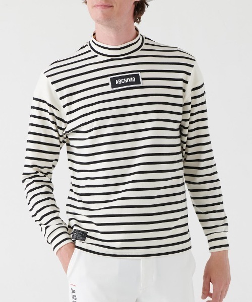 archivioトレーナー ARCHIVIO ホワイト ハイネックプルオーバー サイズ