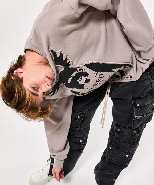 トレーナー スウェット DankeSchon×BRANDALISED/ダンケシェーン/SWTCN KEEP MONKEY レディース メンズ DANKE SCHON トレーナー スウェット DankeSchon×BRANDALISED