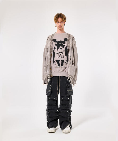トレーナー スウェット DankeSchon×BRANDALISED/ダンケシェーン/SWTCN KEEP MONKEY レディース メンズ DANKE SCHON トレーナー スウェット DankeSchon×BRANDALISED