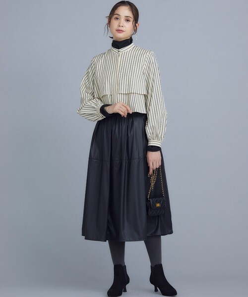 tシャツ ラメシアーリブタートルカットソー レディース 組曲 tシャツ ラメシアーリブタートル カットソー レディース