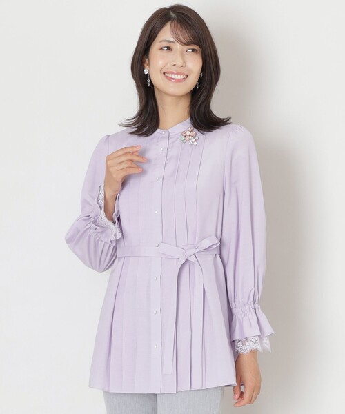 ブラウス シャツ ブライトクロス ロングブラウス レディース