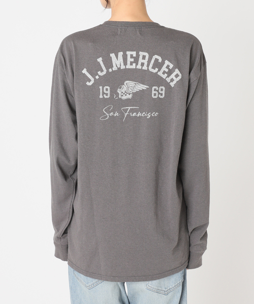 「jj mercer」 長袖カットソー フリー グレー レディース FRAMeWORK tシャツ Tシャツ J.J.MERCER 別注ロンT レディース