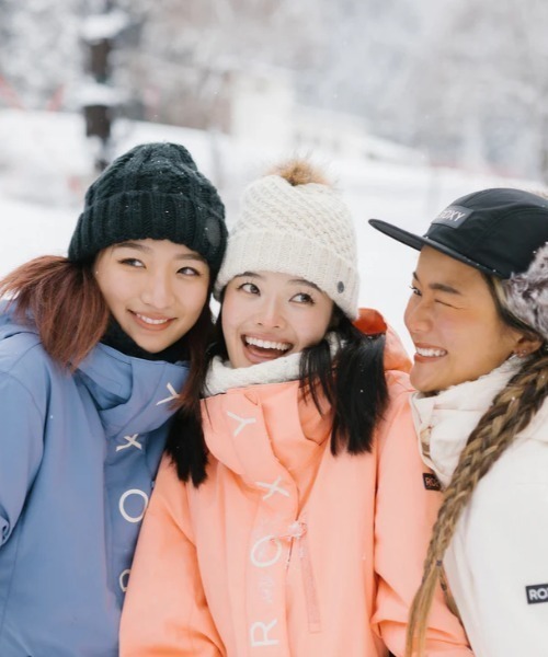 ROXY キャップ 帽子 SNOWY HAT/ロキシー防水コーティングロゴ