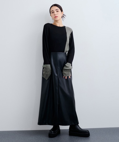 ニット セーター ニットトップス homme レディース サマーニット トップス 長袖 韓国 全4色 vi-526 (ニット