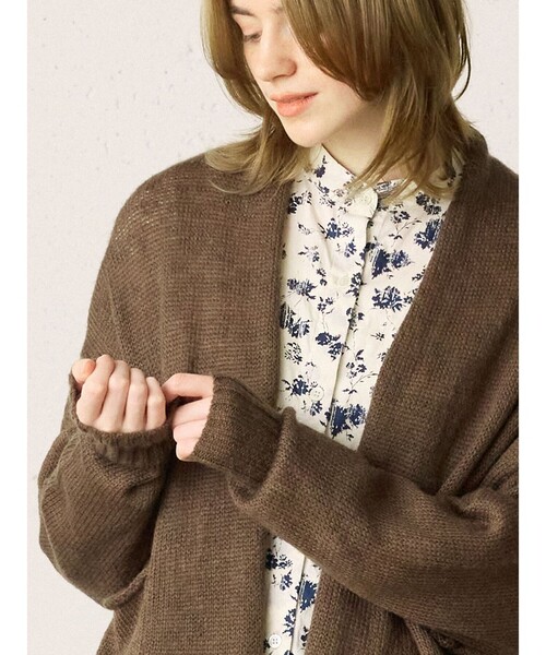 MidiUmi（ミディウミ） カーディガン モヘアガウンカーディガン