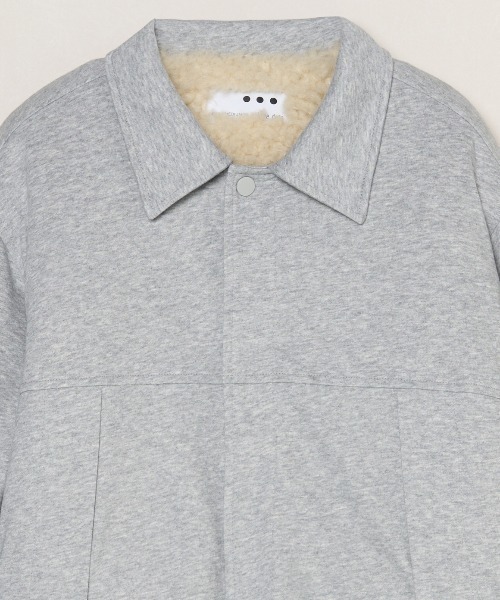 three dots コート ジャケット エコペルファー シャツジャケット