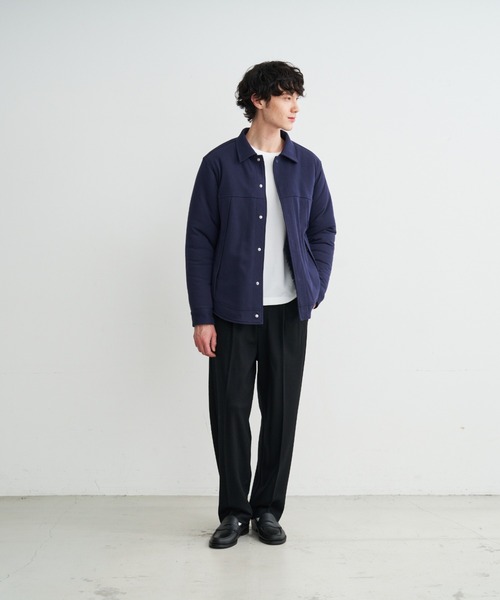 23&Golf ネイビー ジャケット 3L three dots（スリー ドッツ） コート ジャケット エコペルファー