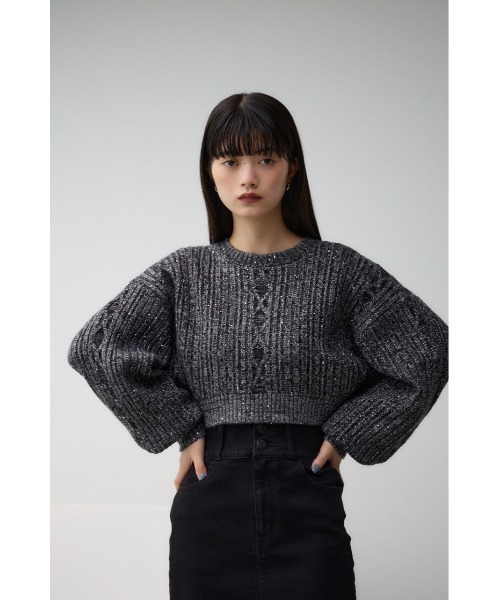 スパンコール シグネチャー ニットトップ COUP DE CHANCE（クードシャンス） ニット セーター 「手洗い可