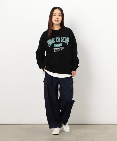 Purple&Yellow（パープルアンドイエロー） ジーンズ デニム配色ワイド