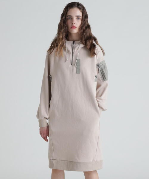 AVIREX（アヴィレックス） ワンピース HOODIE NYLON MILITARY ONEPIECE