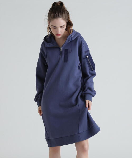 新品未使用 AVIREX ミリタリーワンピース AVIREX（アヴィレックス） ワンピース HOODIE NYLON MILITARY ONEPIECE