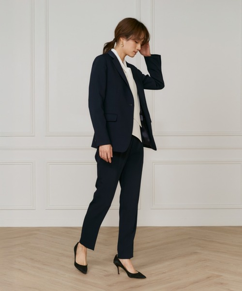 イネドのパンツスーツ INED スラックス パンツ 「マルチWAYセットアップ」ダブル