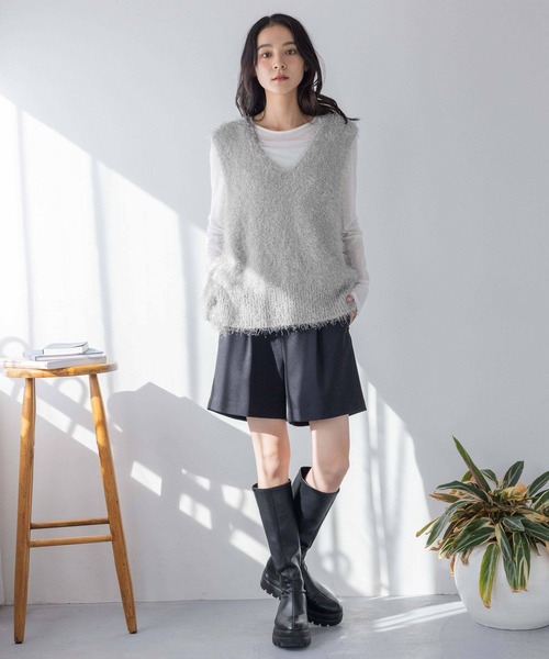 専用です LOWRYS FARM ニット セーター ラメシャギーベスト 284592