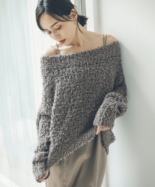 ニットレイヤードキャミワンピース(S BEIGE（公式サイト限定