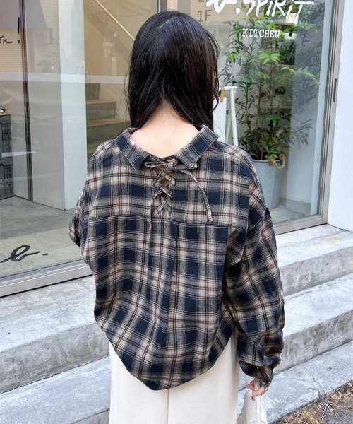 ブラウス シャツ 前開きフレンチタックシャツ レディース 前開きフレンチタックシャツ | FREDY & GLOSTER(フレディ アンド