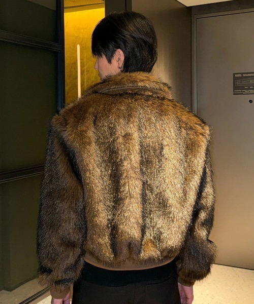 Otte ジャケット テーラードジャケット フェイクファージャケット