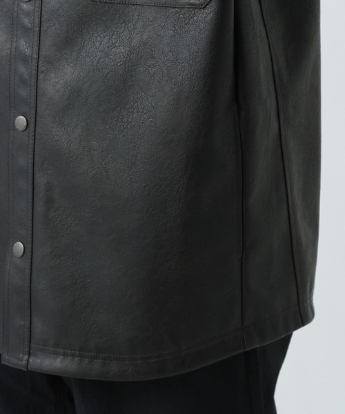 BAYFLOW（ベイフロー） ブルゾン アウター フェイクレザーシャツ