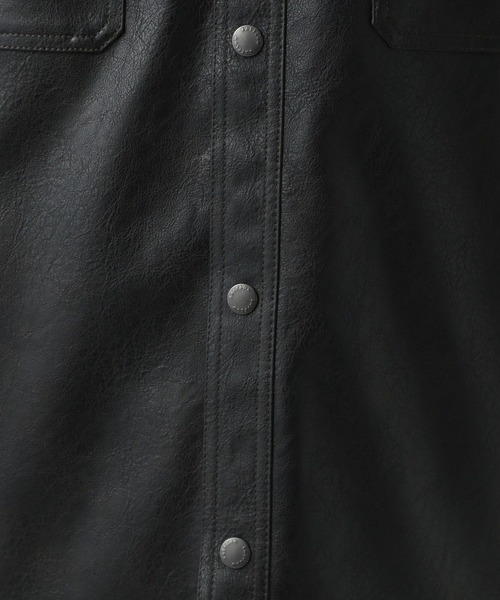 BAYFLOW（ベイフロー） ブルゾン アウター フェイクレザーシャツ