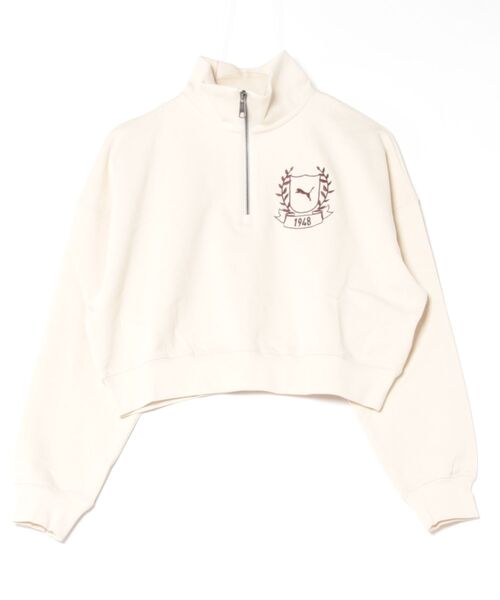 トレーナー スウェット PUMA ウェア プーマウェア W WORDROBE ESS+ HALF ZIP SWEAT スウェット 633592 87A
