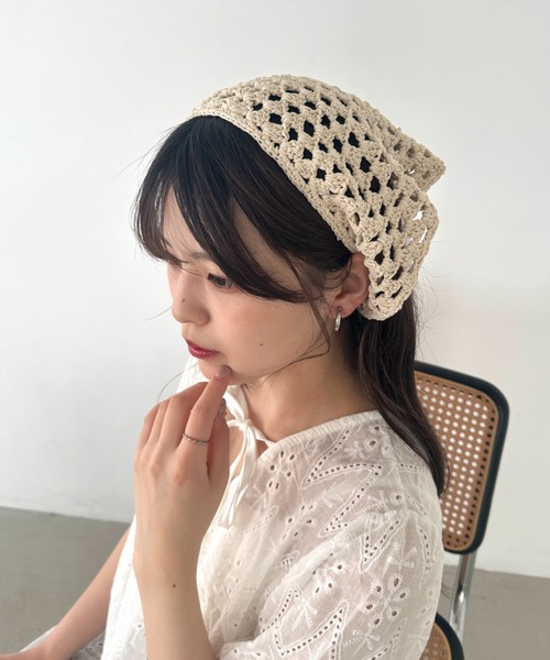CLEA スカーフ バンダナ マルチウェイクロシェスカーフ