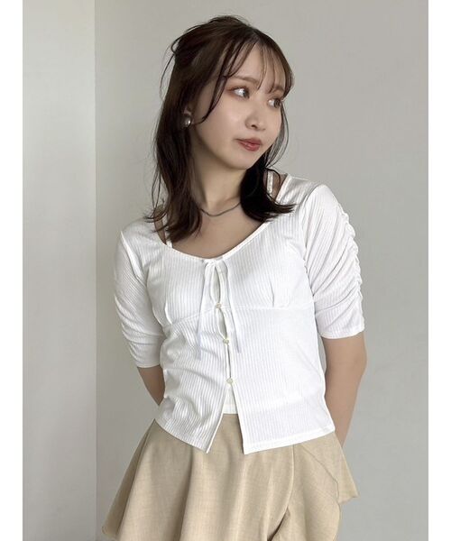 トップス rinta ROJITA tシャツ バックルチョーカーハートカットトップス