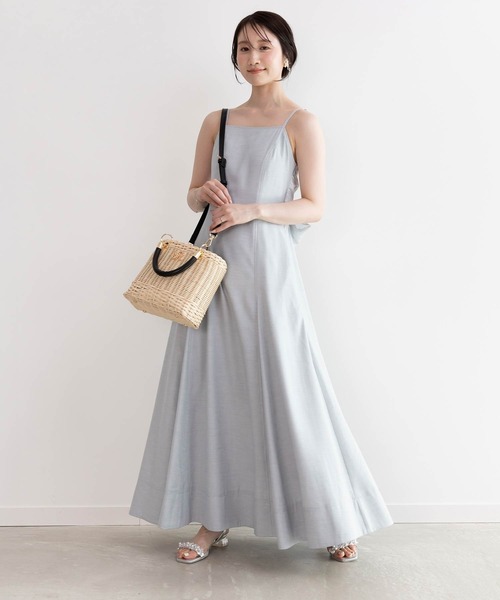 新品未使用　RANDA カップインバックリボンキャミワンピース　ブルー　M RANDA（ランダ） ワンピース カップインバックリボンキャミワンピース