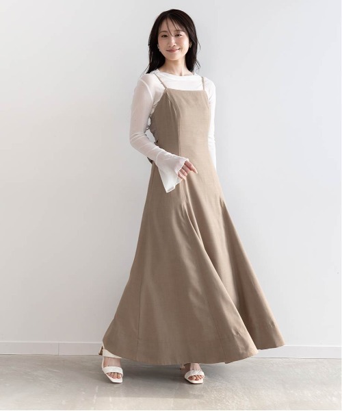 RANDA（ランダ） ワンピース カップインバックリボンキャミワンピース