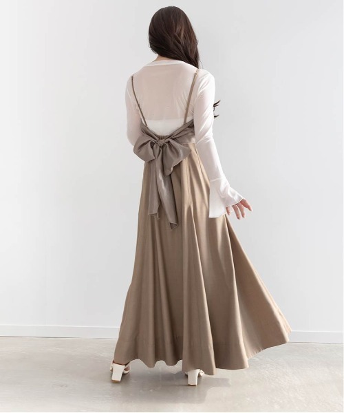 RANDA（ランダ） ワンピース カップインバックリボンキャミワンピース
