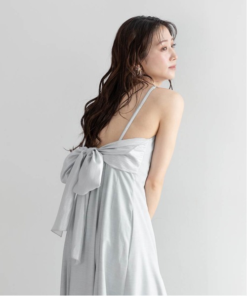 RANDA カップインキャミワンピース RANDA ワンピース カップインバックリボンキャミワンピース