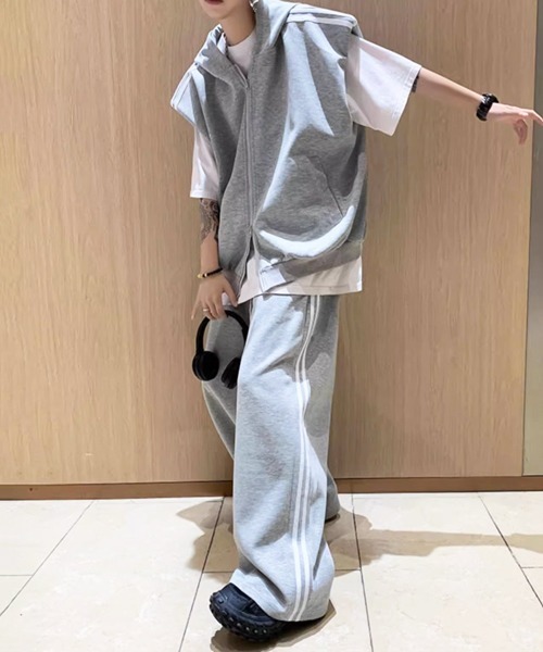 ノースリーブパーカー カーゴパンツ セット 綺麗め カジュアル 210.jpg