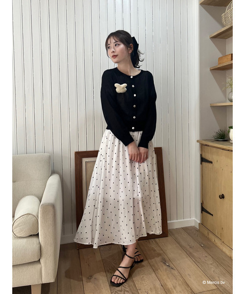 Miffy（ミッフィー） カーディガン マスコット付シアーカーディガン