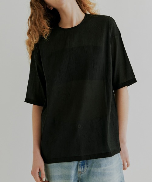 ブラウス シャツ 「kiehtova」SHEER FABRIC SHIRT/シアー ファブリック シャツ KTWR29  レディース
