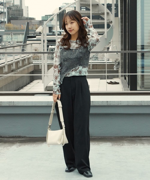 ROOP TOKYO tシャツ コルセットビスチェ付きシアートップス レディース