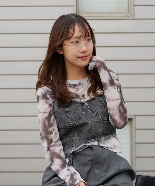 ROOP TOKYO tシャツ コルセットビスチェ付きシアートップス レディース