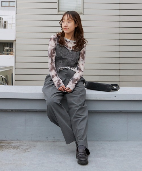 ROOP TOKYO tシャツ コルセットビスチェ付きシアートップス レディース