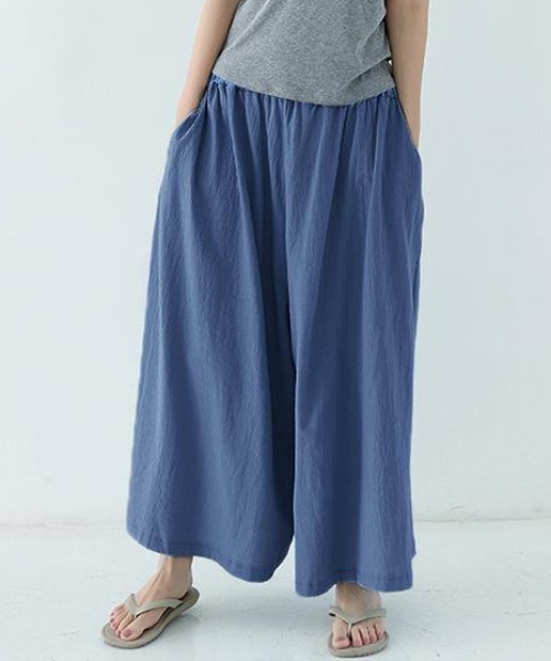 パンツ 「11色展開」スカート見えで大人っぽく。春に映える落ち感