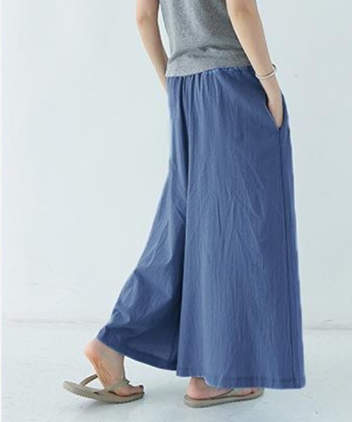 パンツ 「11色展開」スカート見えで大人っぽく。春に映える落ち感