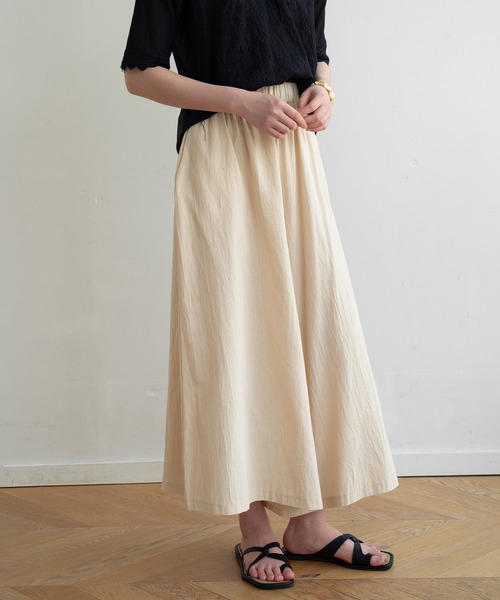 パンツ 「11色展開」スカート見えで大人っぽく。春に映える落ち感