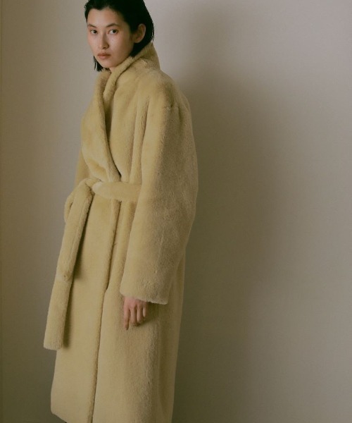 「CASA FLINE」 コート FREE バーガンディー レディース_画像4